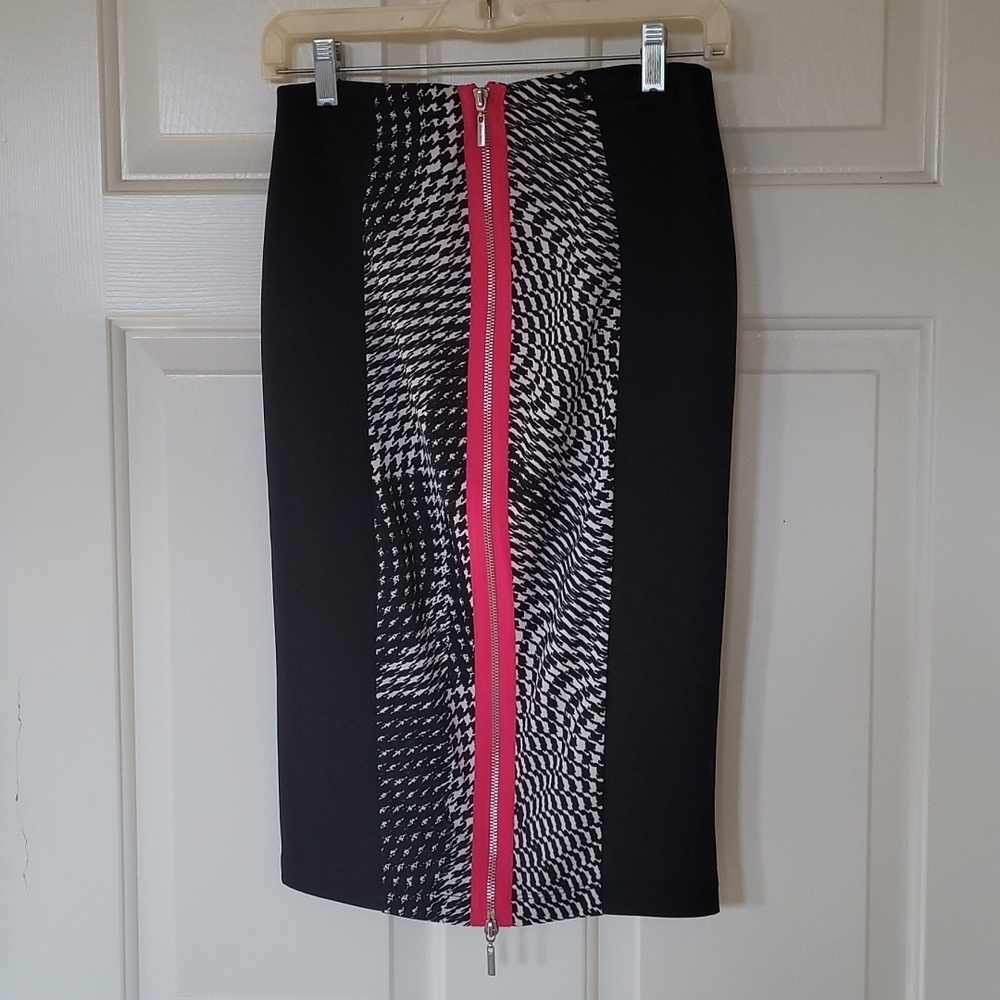 Bisou Bisou zipper pencil skirt